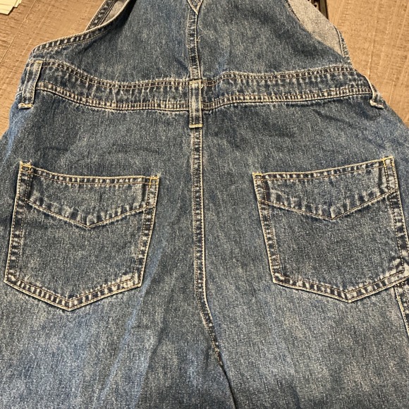 Bill Blass Denim Overalls Size Small Vintage Y2K Blue Carpenter Dungarees Casual - Picture 6 of 9